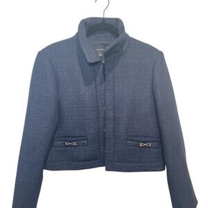 Ann taylor black tweed blazer